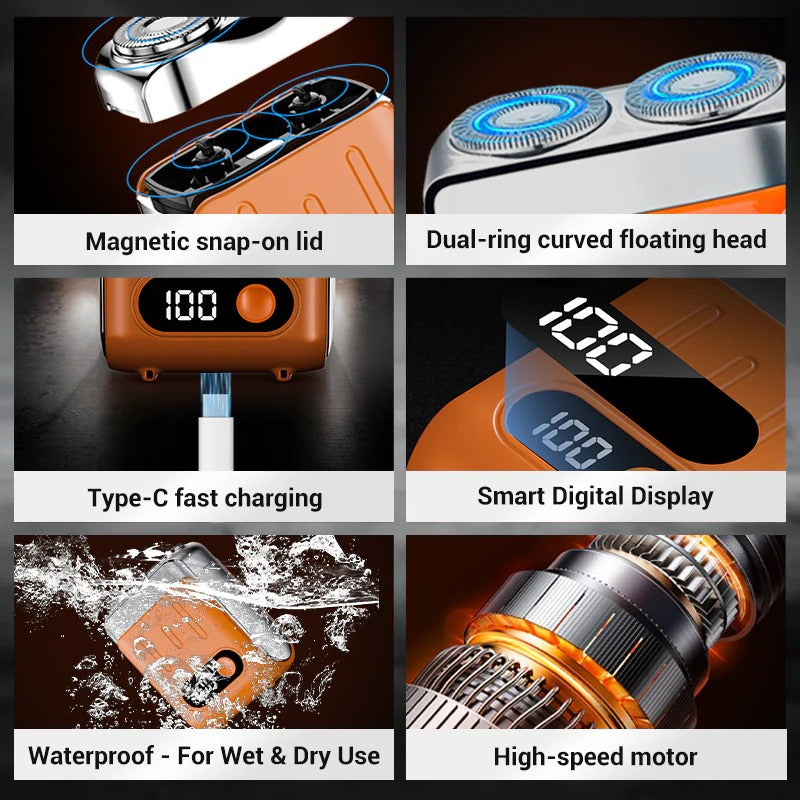 Men's Portable Mini Rotary Electric Shaver