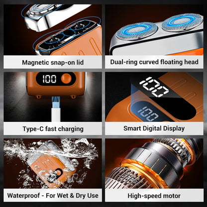 Men's Portable Mini Rotary Electric Shaver